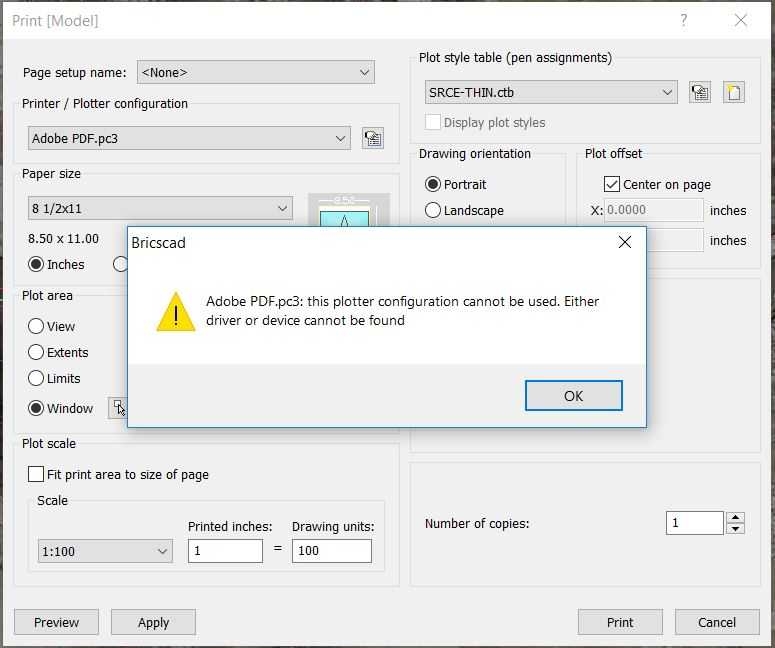 Adobe Pdf Pc3 And Not Printing Bricscad Forum